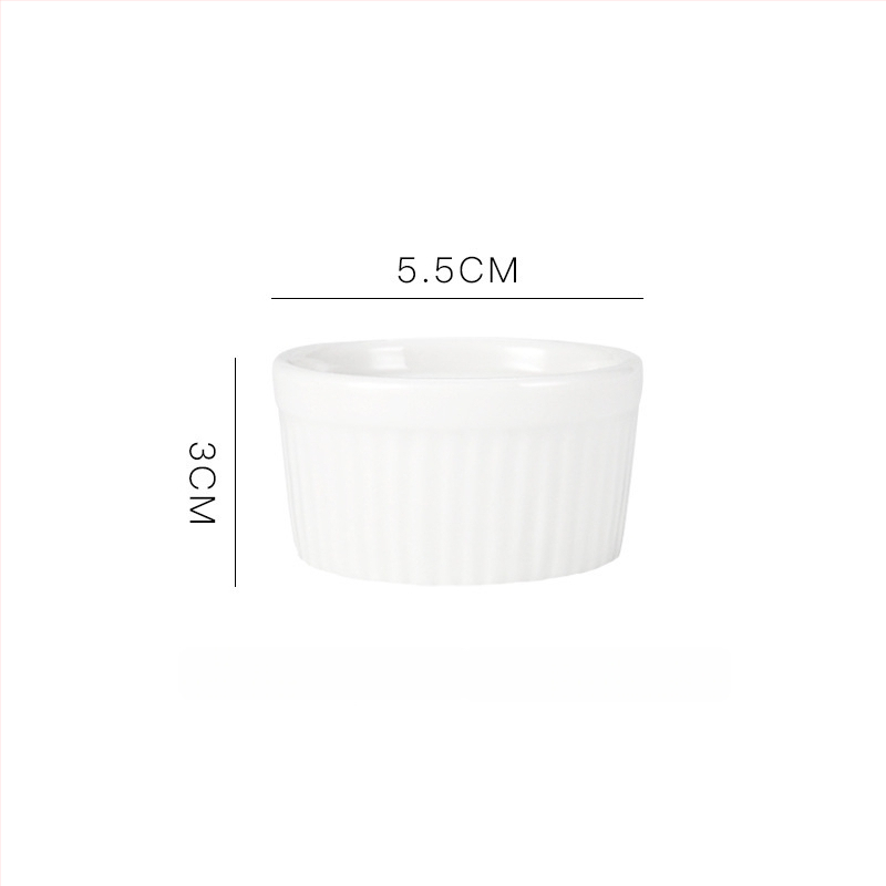 Keramické misky na puding s ratanovým okrajom, odolné voči mikrovlnnej rúre, misky na suflé a parené vajcia, guľatý tvar, priehľadná glazúra, možnosť potlače loga