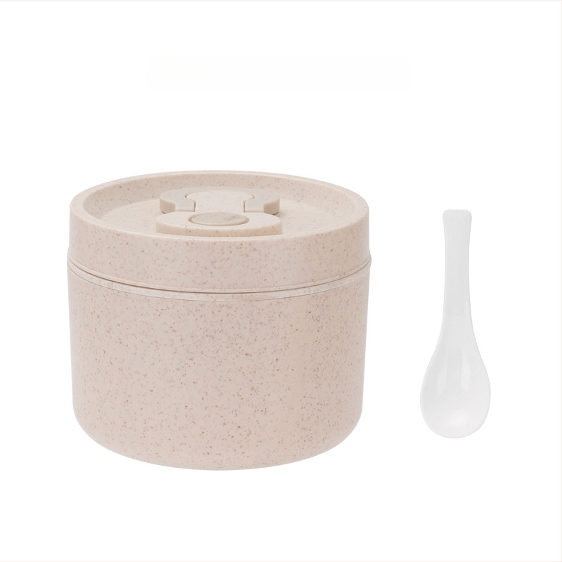 Kvadratinė plastikinė pietų dėžutė, tinkama naudoti mikrobangų krosnelėje, talpa 800-1000 ml, vieno sluoksnio, japonų stiliaus, su įrankiais