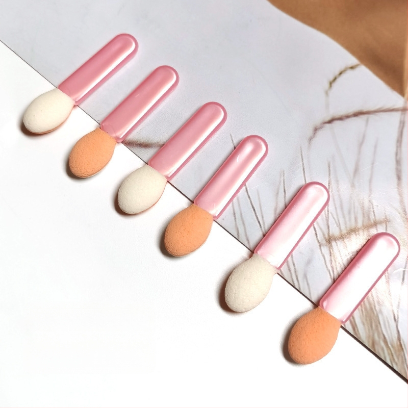 HEYI HY108 Ühekordsed kahepealine silma pintsel svampidega, kompaktne plastikust käepide, karvade pikkus reguleeritav, kogupikkus 4.5/7.5, komplekt