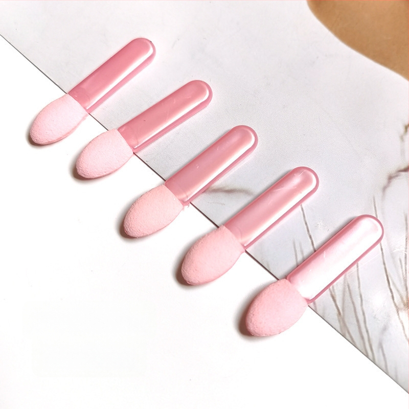 HEYI HY108 Ühekordsed kahepealine silma pintsel svampidega, kompaktne plastikust käepide, karvade pikkus reguleeritav, kogupikkus 4.5/7.5, komplekt