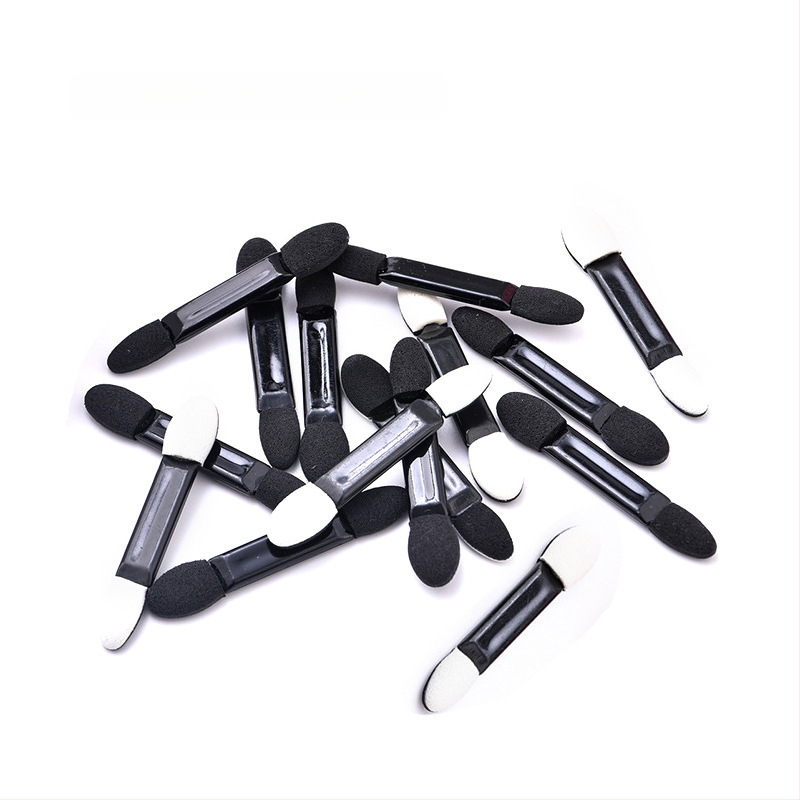 HEYI HY108 Ühekordsed kahepealine silma pintsel svampidega, kompaktne plastikust käepide, karvade pikkus reguleeritav, kogupikkus 4.5/7.5, komplekt