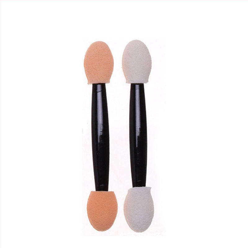 HEYI HY108 Ühekordsed kahepealine silma pintsel svampidega, kompaktne plastikust käepide, karvade pikkus reguleeritav, kogupikkus 4.5/7.5, komplekt