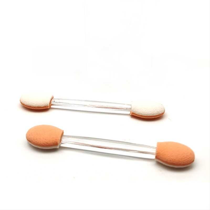 HEYI HY108 Ühekordsed kahepealine silma pintsel svampidega, kompaktne plastikust käepide, karvade pikkus reguleeritav, kogupikkus 4.5/7.5, komplekt