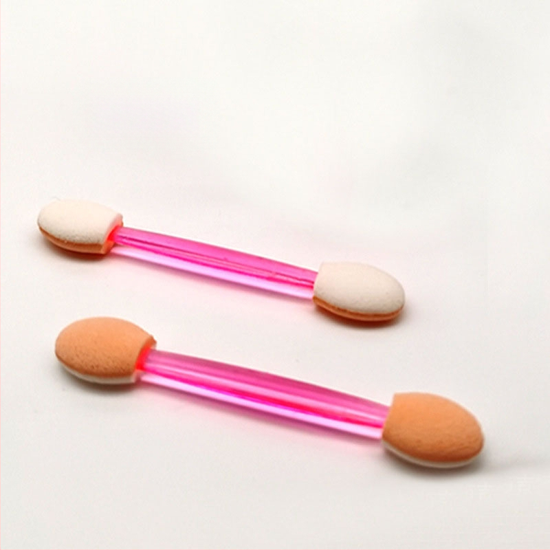 HEYI HY108 Ühekordsed kahepealine silma pintsel svampidega, kompaktne plastikust käepide, karvade pikkus reguleeritav, kogupikkus 4.5/7.5, komplekt