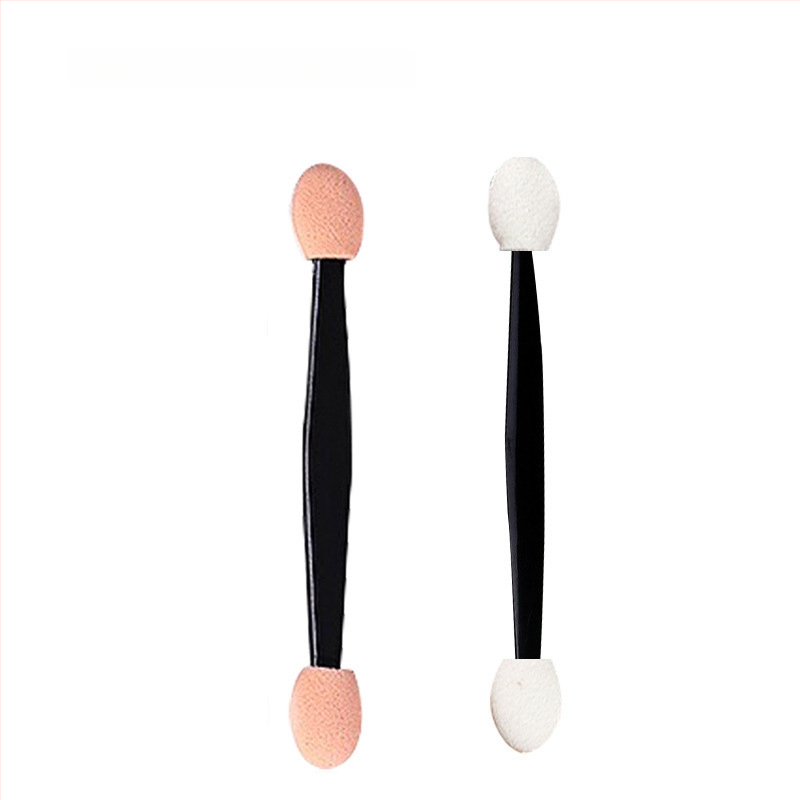 HEYI HY108 Ühekordsed kahepealine silma pintsel svampidega, kompaktne plastikust käepide, karvade pikkus reguleeritav, kogupikkus 4.5/7.5, komplekt