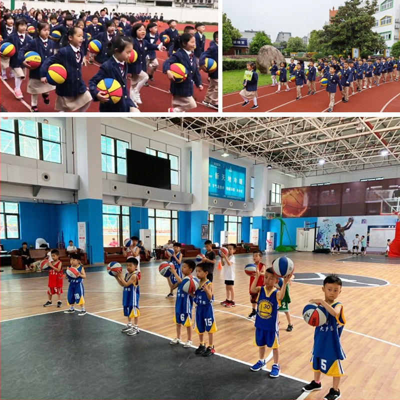 Vaikų guminis krepšinio kamuolys su spausdintu logotipu ir personalizacijos galimybe, prekė Witsar, skirtas krepšinio treniruotėms, nacionalinis standartas