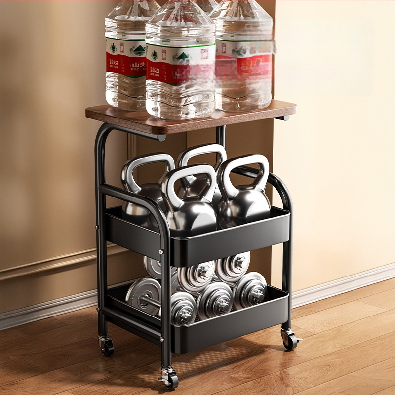 Mažas metalo vežimėlis saugojimui – modernus minimalistinis stilius, daugiafunkcinis, tinkamas voniai