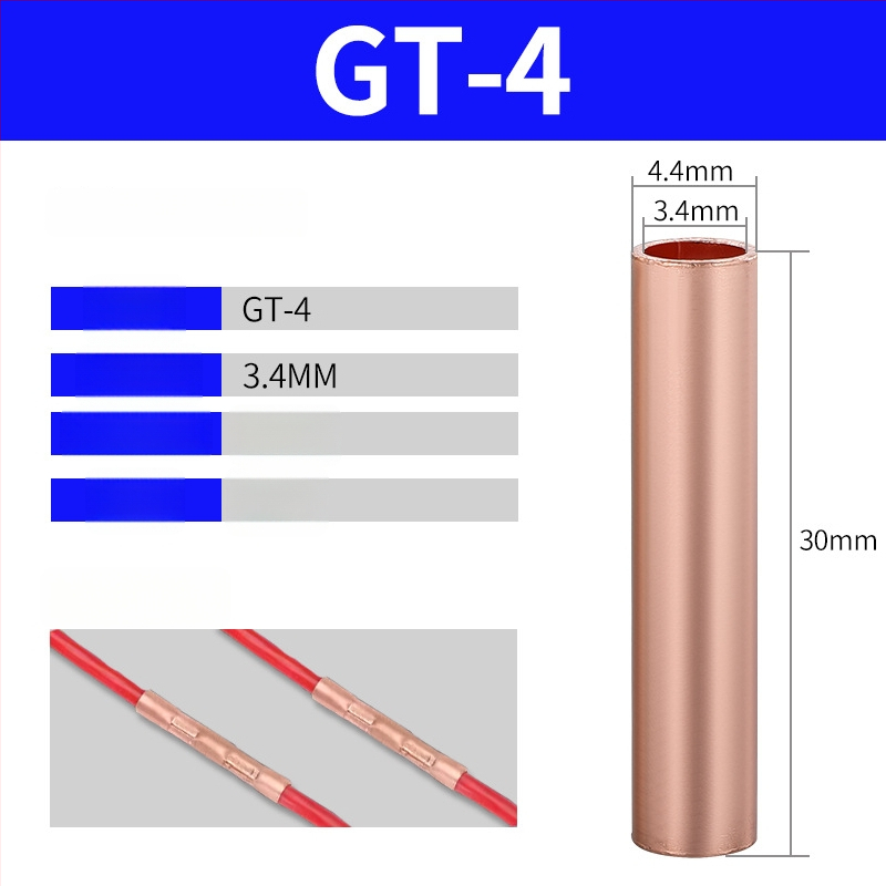 GT vara caurules terminālis, auksta presēšana vadu savienojums, CE sertifikāts, piemērots elektriskajām instalācijām