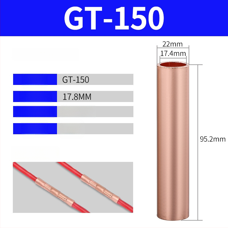 GT vara caurules terminālis, auksta presēšana vadu savienojums, CE sertifikāts, piemērots elektriskajām instalācijām