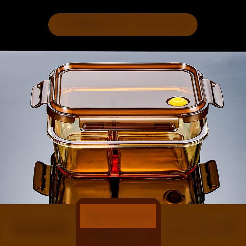 Pietų dėžutė iš borosilikatinio stiklo, tinkama mikrobangų krosnelei, sandari, izoliuota, su dangteliu