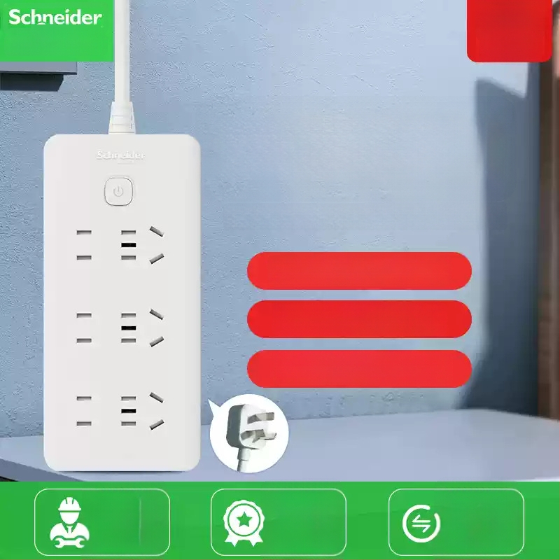 Schneider Electric USB maitinimo juosta, 10A, 220V, 2000W, tipas 86, naujas nacionalinis standartas
