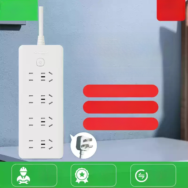 Schneider Electric USB maitinimo juosta, 10A, 220V, 2000W, tipas 86, naujas nacionalinis standartas