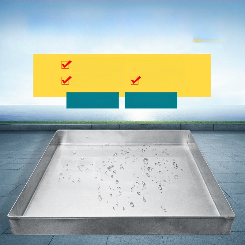 304 nehrđajući čelik, plitka tava za skupljanje vode, kvadratni i pravokutni oblik, brušena površina, univerzalna uporaba, novi kineski stil