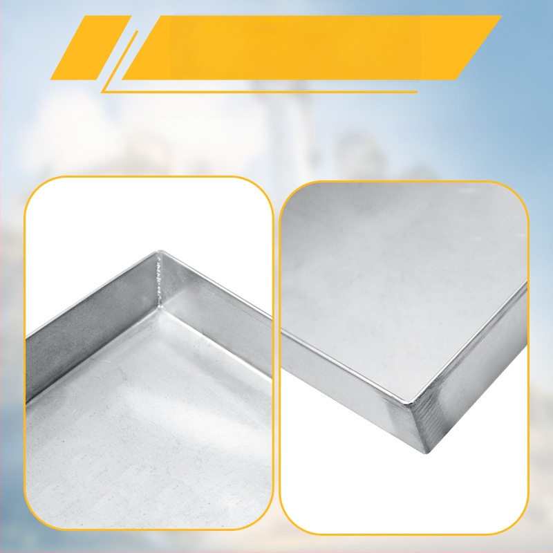 304 nehrđajući čelik, plitka tava za skupljanje vode, kvadratni i pravokutni oblik, brušena površina, univerzalna uporaba, novi kineski stil