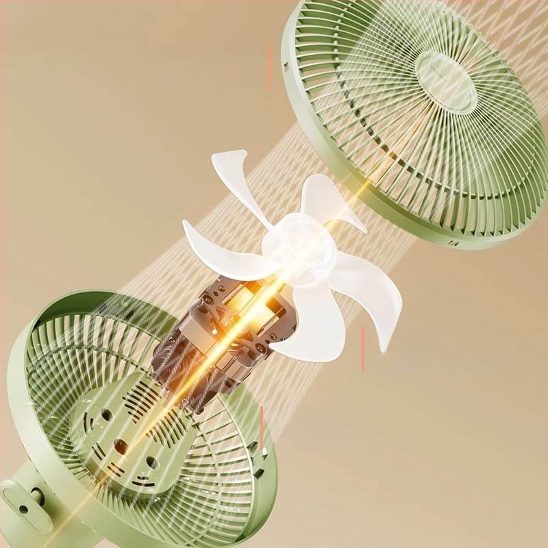 Mini klipsi/galda ventilators ar sienas stiprinājumu, 5 lāpstiņas, AC motors, 2 ātrumi, tīkla barošana