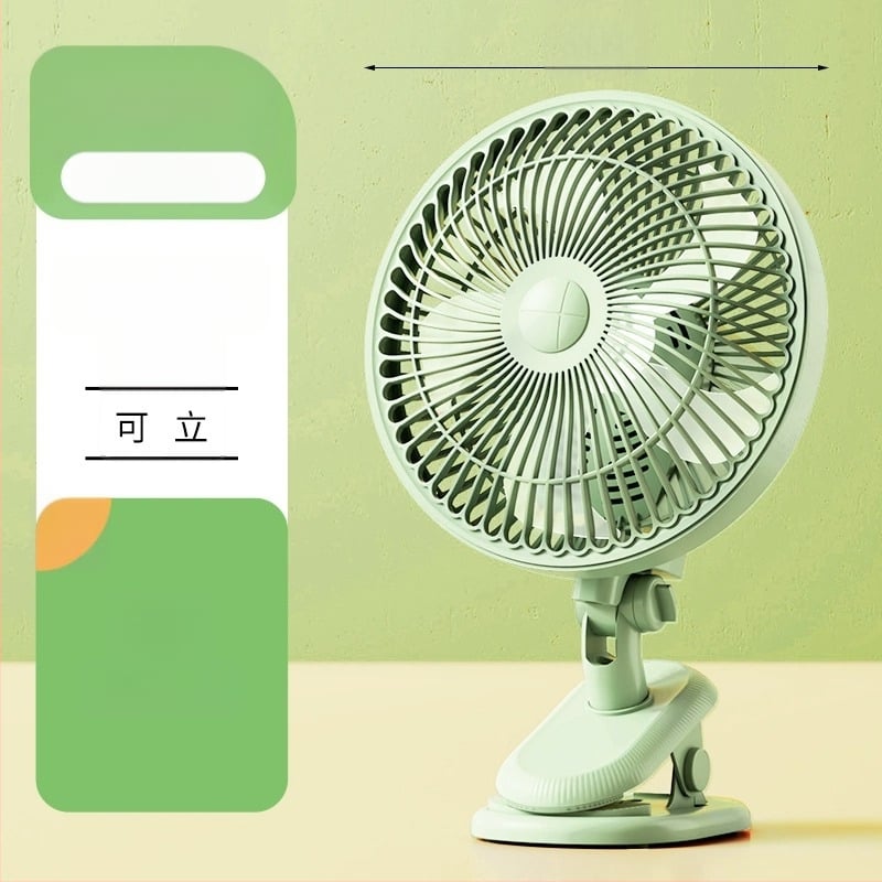 Mini klipsi/galda ventilators ar sienas stiprinājumu, 5 lāpstiņas, AC motors, 2 ātrumi, tīkla barošana