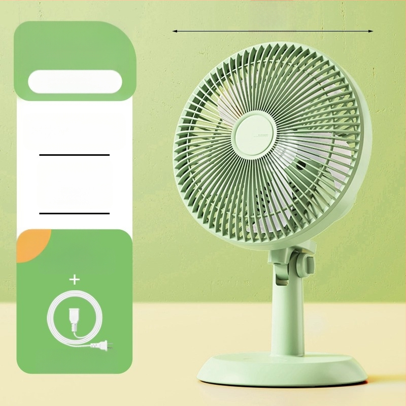 Mini klipsi/galda ventilators ar sienas stiprinājumu, 5 lāpstiņas, AC motors, 2 ātrumi, tīkla barošana