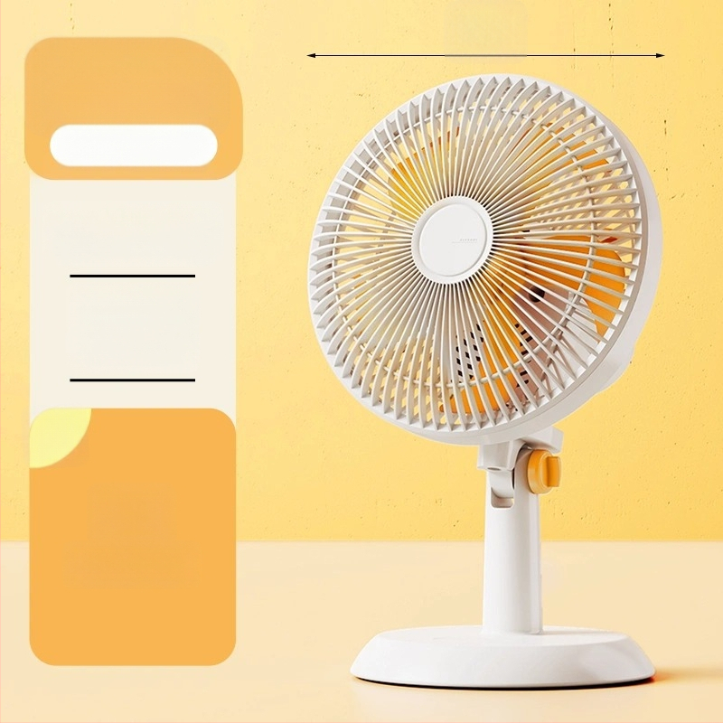 Mini klipsi/galda ventilators ar sienas stiprinājumu, 5 lāpstiņas, AC motors, 2 ātrumi, tīkla barošana