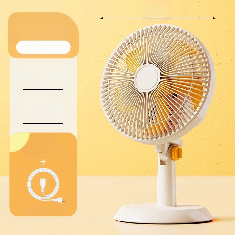 Mini klipsi/galda ventilators ar sienas stiprinājumu, 5 lāpstiņas, AC motors, 2 ātrumi, tīkla barošana