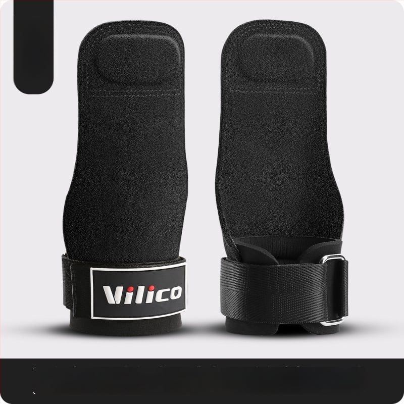 Protecție pentru palmă la ridicarea greutăților – piele de vită, anti-derapant, cu patru degete