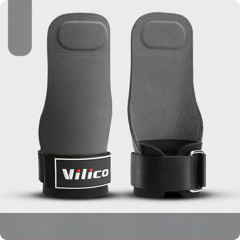 Protecție pentru palmă la ridicarea greutăților – piele de vită, anti-derapant, cu patru degete