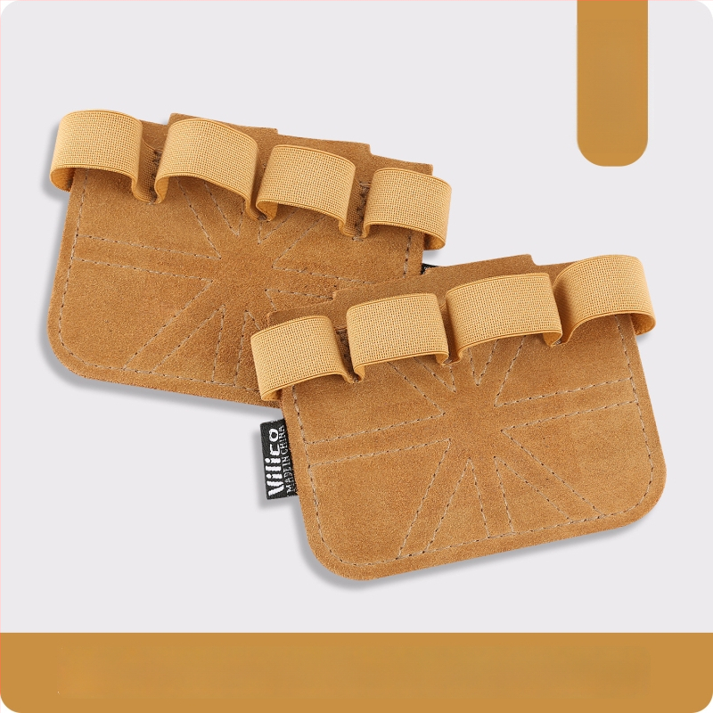 Protecție pentru palmă la ridicarea greutăților – piele de vită, anti-derapant, cu patru degete