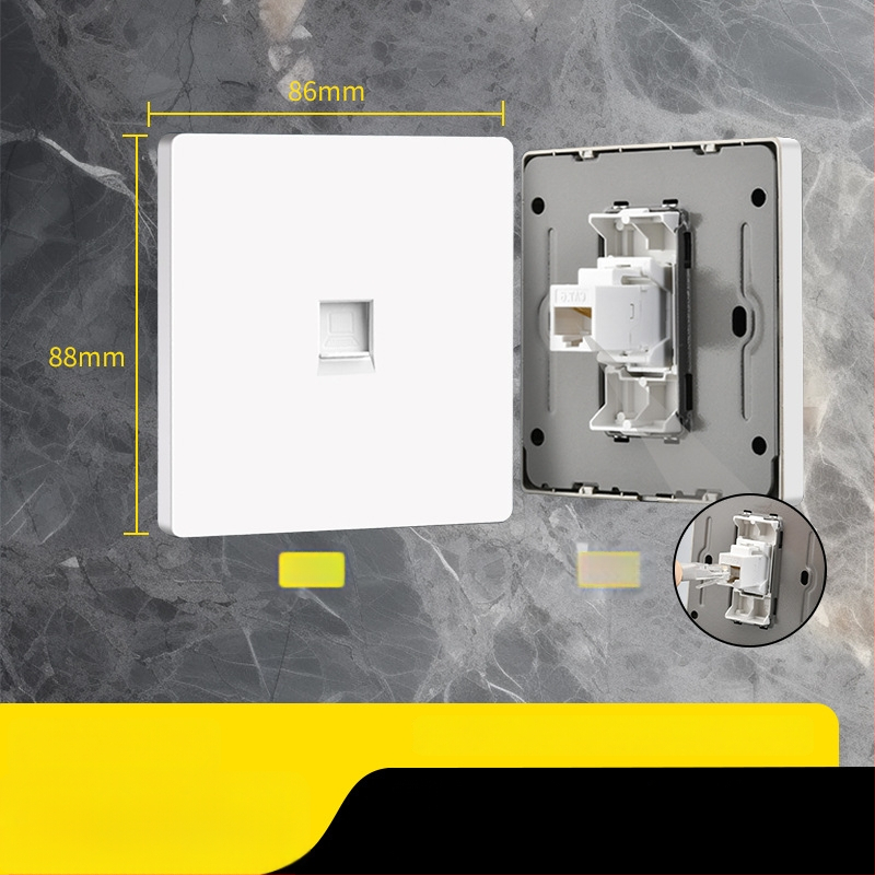 86 tipa Cat6 tīkla kontaktu panelis ar diviem savienotājiem — sienas montāža; standarts: Jaunais nacionālais standarts; zīmols: Jabra