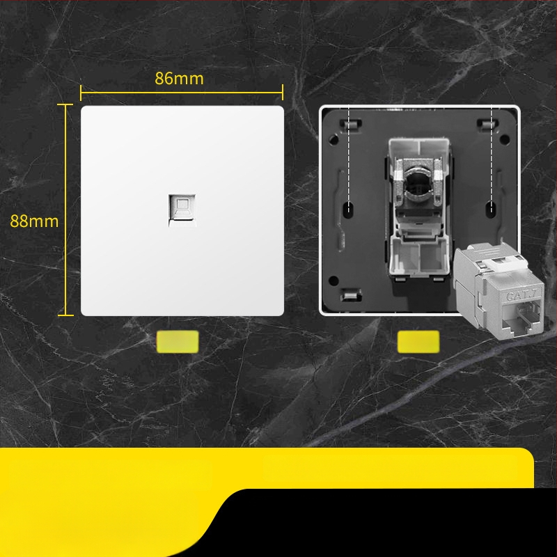 86 tipa Cat6 tīkla kontaktu panelis ar diviem savienotājiem — sienas montāža; standarts: Jaunais nacionālais standarts; zīmols: Jabra