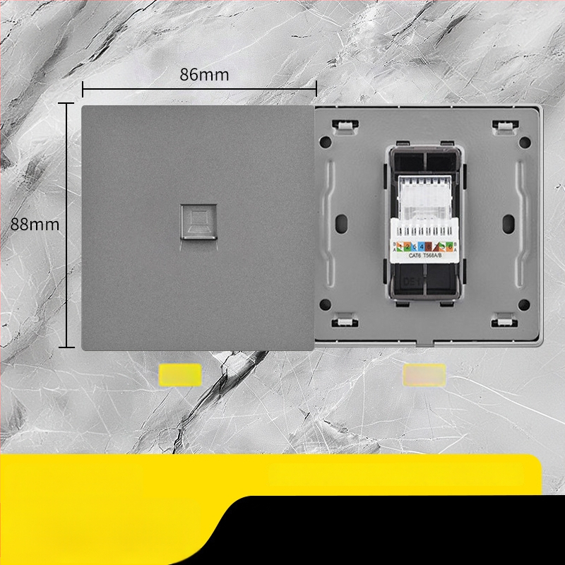 86 tipa Cat6 tīkla kontaktu panelis ar diviem savienotājiem — sienas montāža; standarts: Jaunais nacionālais standarts; zīmols: Jabra
