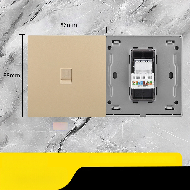 86 tipa Cat6 tīkla kontaktu panelis ar diviem savienotājiem — sienas montāža; standarts: Jaunais nacionālais standarts; zīmols: Jabra