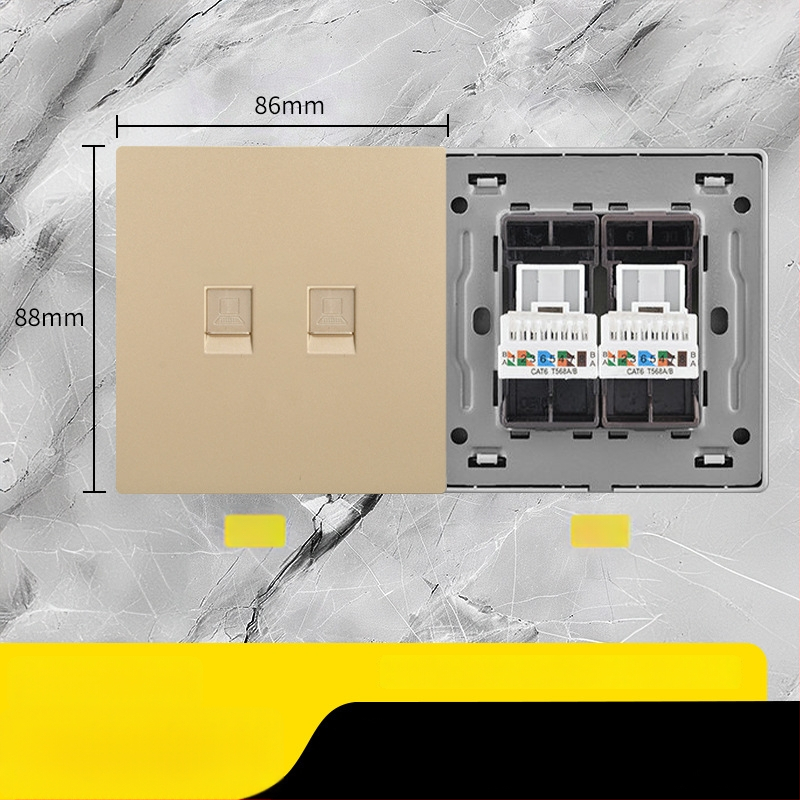 86 tipa Cat6 tīkla kontaktu panelis ar diviem savienotājiem — sienas montāža; standarts: Jaunais nacionālais standarts; zīmols: Jabra