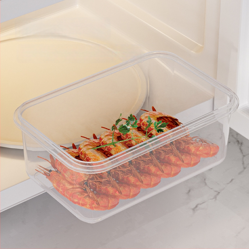 Maisto kokybės plastikinė laikymo dėžutė su dangčiu, sandari, su nusausinimo skyriaus vaisiams, tinkama mikrobangų krosnelei (Plastikas • Sandari • Nusausinimo skyrius • Mikrobangų)