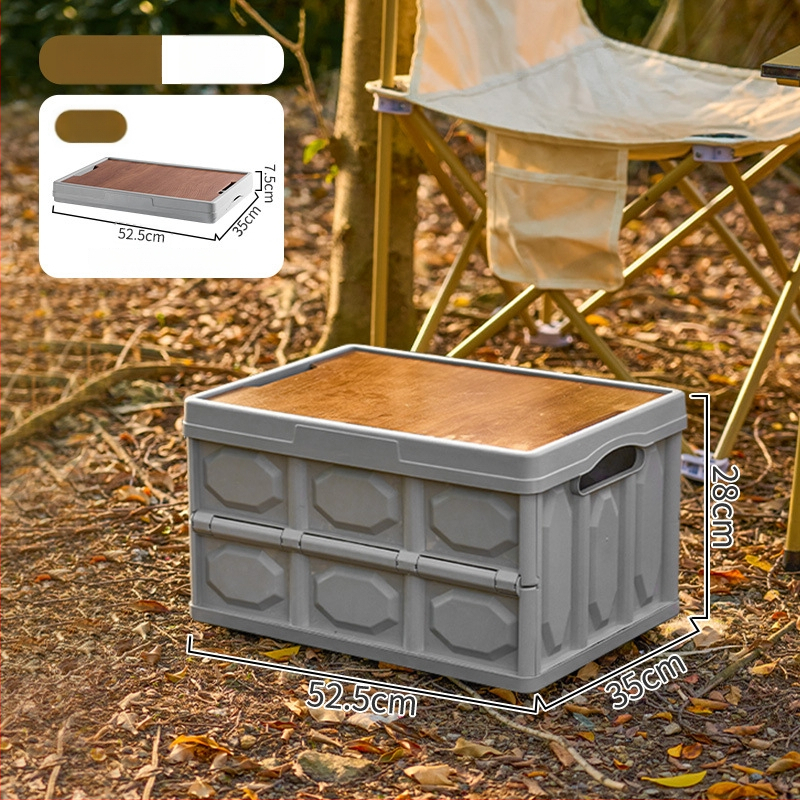 Sklopiva kutija za kampiranje – organizator prtljažnika automobila, PP plastika, kapacitet 20–30 L, sklopiva, prijenosna