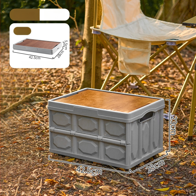 Sklopiva kutija za kampiranje – organizator prtljažnika automobila, PP plastika, kapacitet 20–30 L, sklopiva, prijenosna