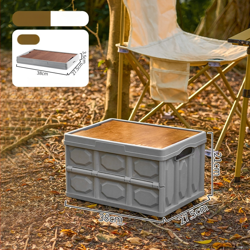 Sklopiva kutija za kampiranje – organizator prtljažnika automobila, PP plastika, kapacitet 20–30 L, sklopiva, prijenosna