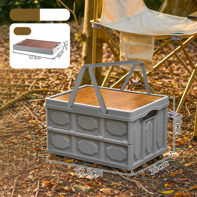 Sklopiva kutija za kampiranje – organizator prtljažnika automobila, PP plastika, kapacitet 20–30 L, sklopiva, prijenosna