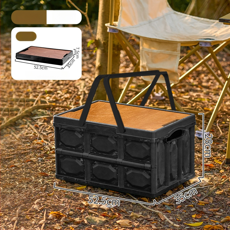Sklopiva kutija za kampiranje – organizator prtljažnika automobila, PP plastika, kapacitet 20–30 L, sklopiva, prijenosna