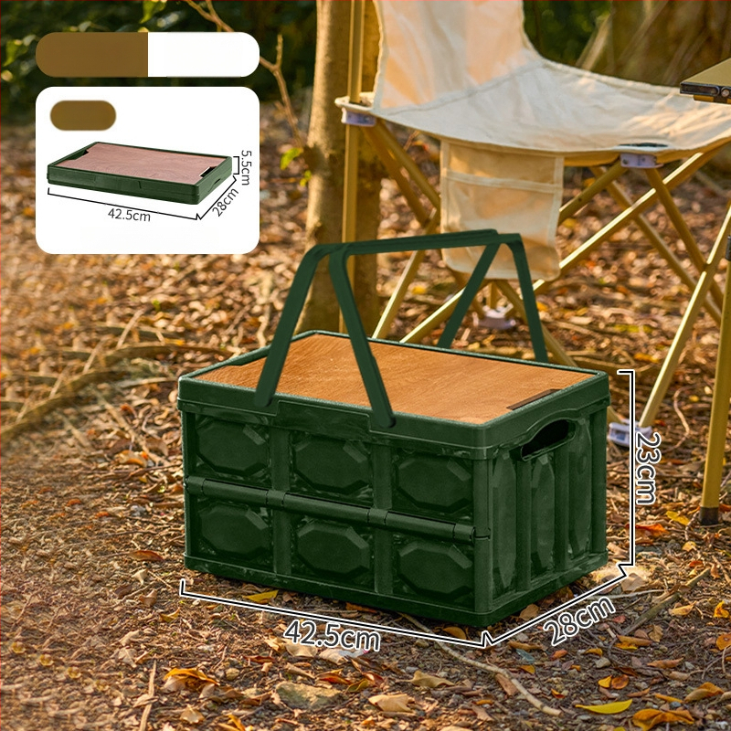 Sklopiva kutija za kampiranje – organizator prtljažnika automobila, PP plastika, kapacitet 20–30 L, sklopiva, prijenosna