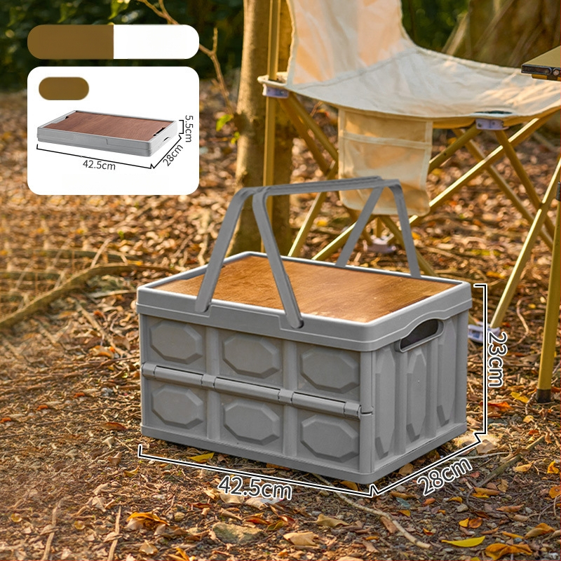 Sklopiva kutija za kampiranje – organizator prtljažnika automobila, PP plastika, kapacitet 20–30 L, sklopiva, prijenosna