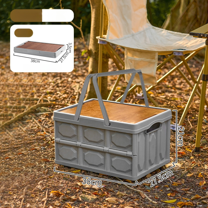 Sklopiva kutija za kampiranje – organizator prtljažnika automobila, PP plastika, kapacitet 20–30 L, sklopiva, prijenosna