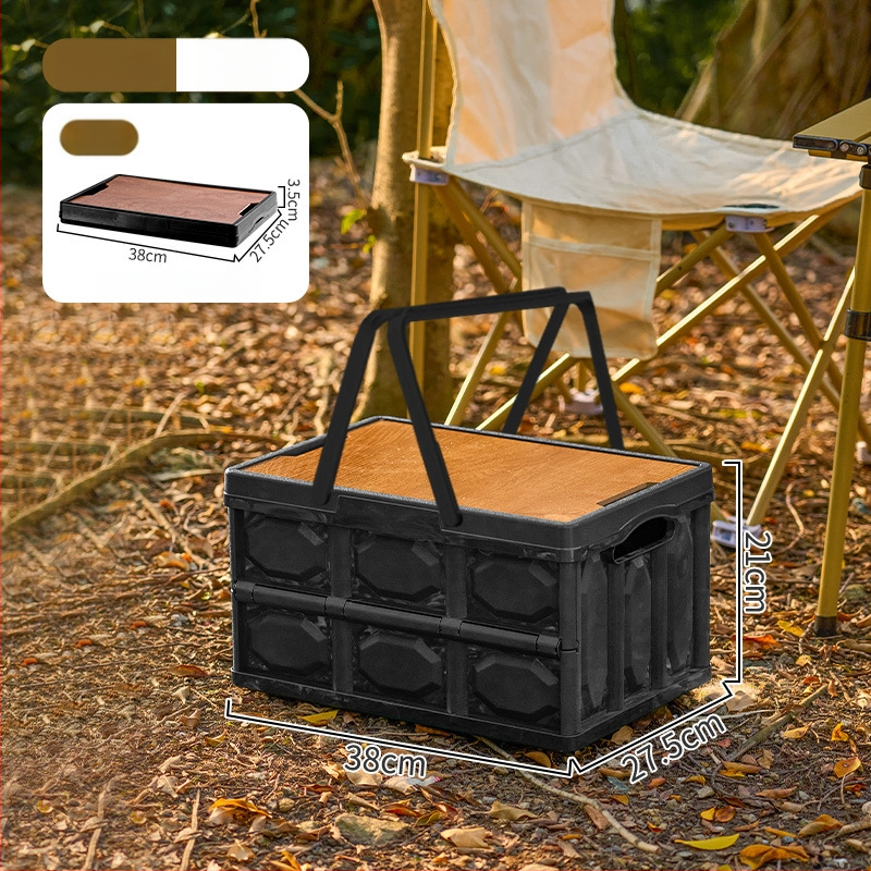 Sklopiva kutija za kampiranje – organizator prtljažnika automobila, PP plastika, kapacitet 20–30 L, sklopiva, prijenosna