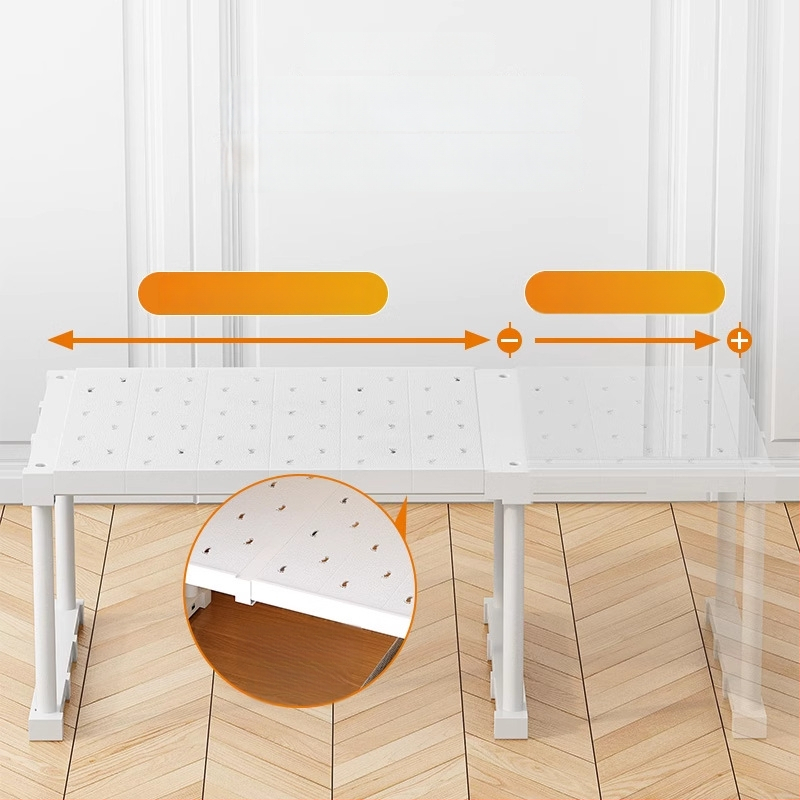 Plastikust garderoobi organiseerija 7 kihiga vaheseintega riiete ja kingade jaoks, laualine paigaldus