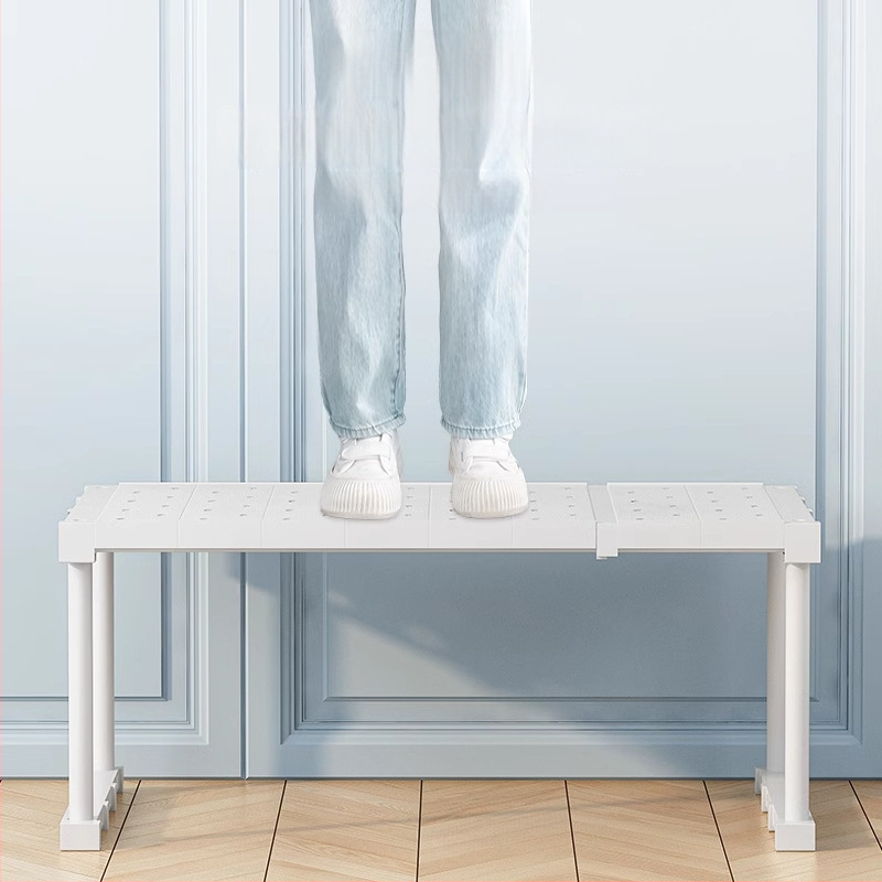 Plastikust garderoobi organiseerija 7 kihiga vaheseintega riiete ja kingade jaoks, laualine paigaldus