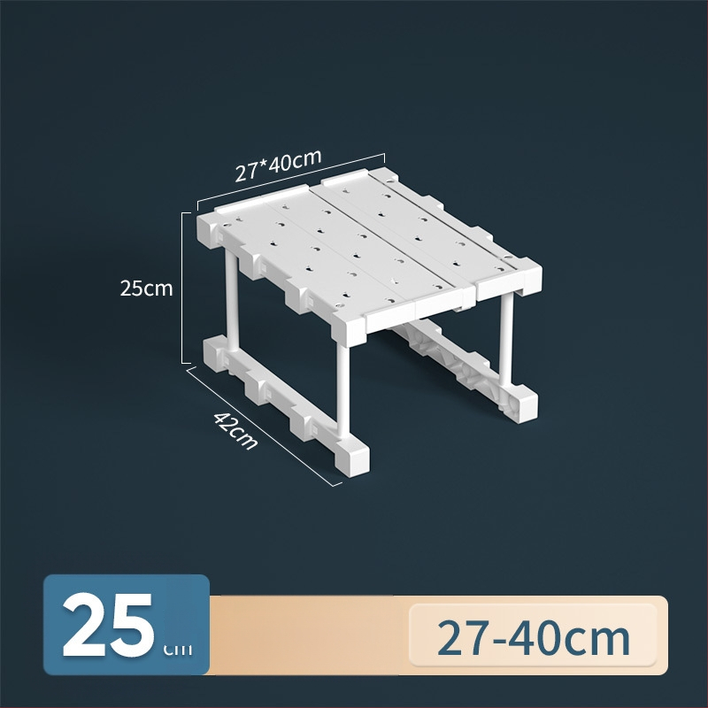 Plastikust garderoobi organiseerija 7 kihiga vaheseintega riiete ja kingade jaoks, laualine paigaldus