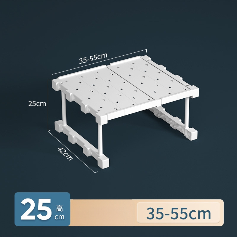 Plastikust garderoobi organiseerija 7 kihiga vaheseintega riiete ja kingade jaoks, laualine paigaldus