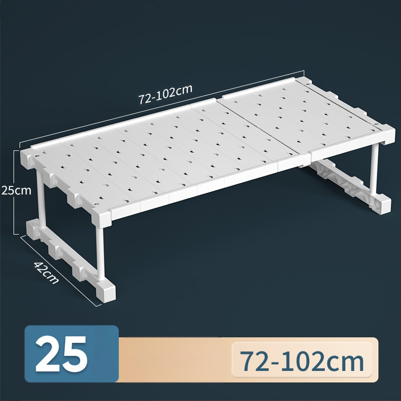 Plastikust garderoobi organiseerija 7 kihiga vaheseintega riiete ja kingade jaoks, laualine paigaldus