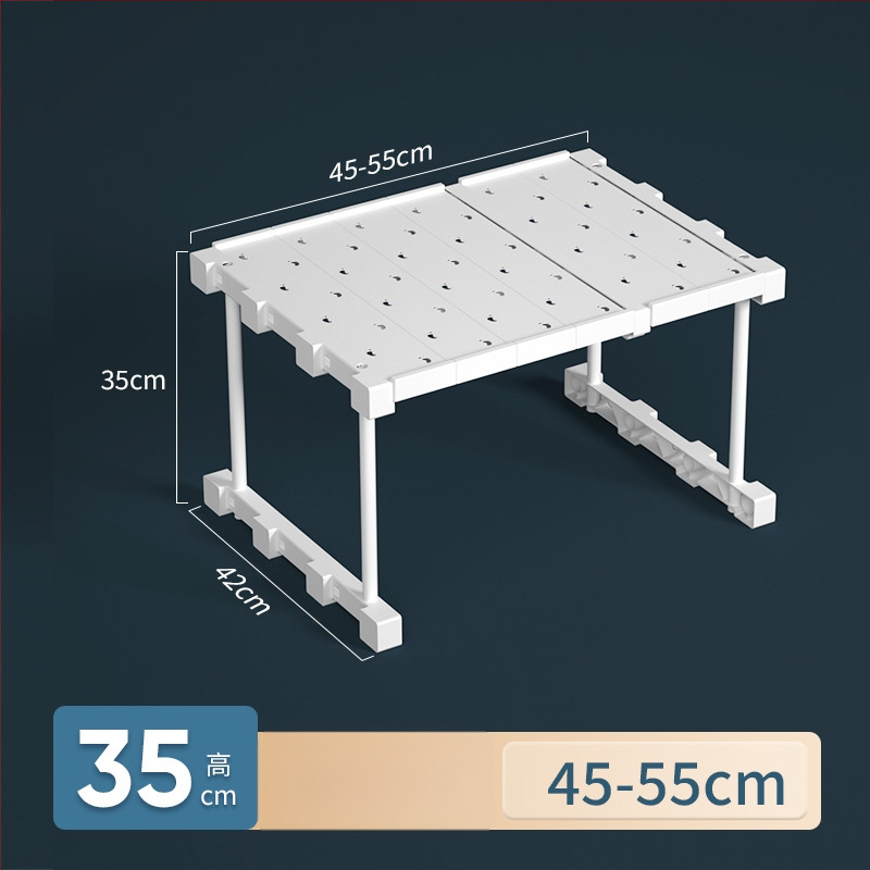 Plastikust garderoobi organiseerija 7 kihiga vaheseintega riiete ja kingade jaoks, laualine paigaldus