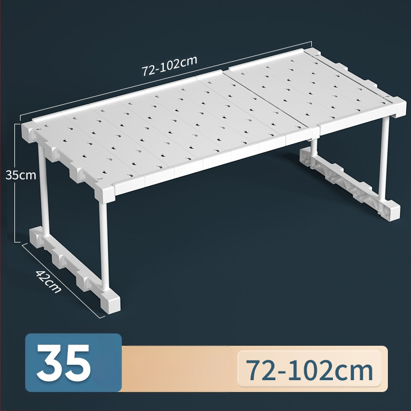 Plastikust garderoobi organiseerija 7 kihiga vaheseintega riiete ja kingade jaoks, laualine paigaldus