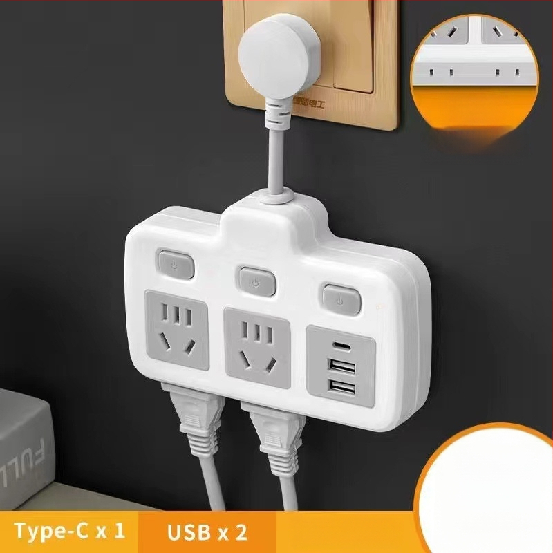 Hongting maitinimo juosta su kabeliu, 10A, 220-250V, 2500W, PVC korpusas, jungtis