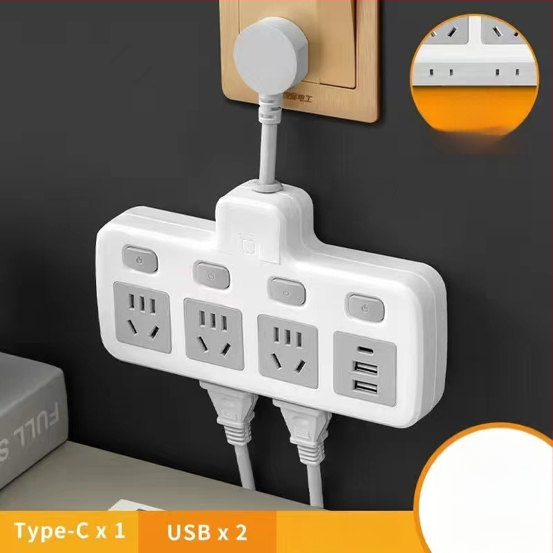 Hongting maitinimo juosta su kabeliu, 10A, 220-250V, 2500W, PVC korpusas, jungtis